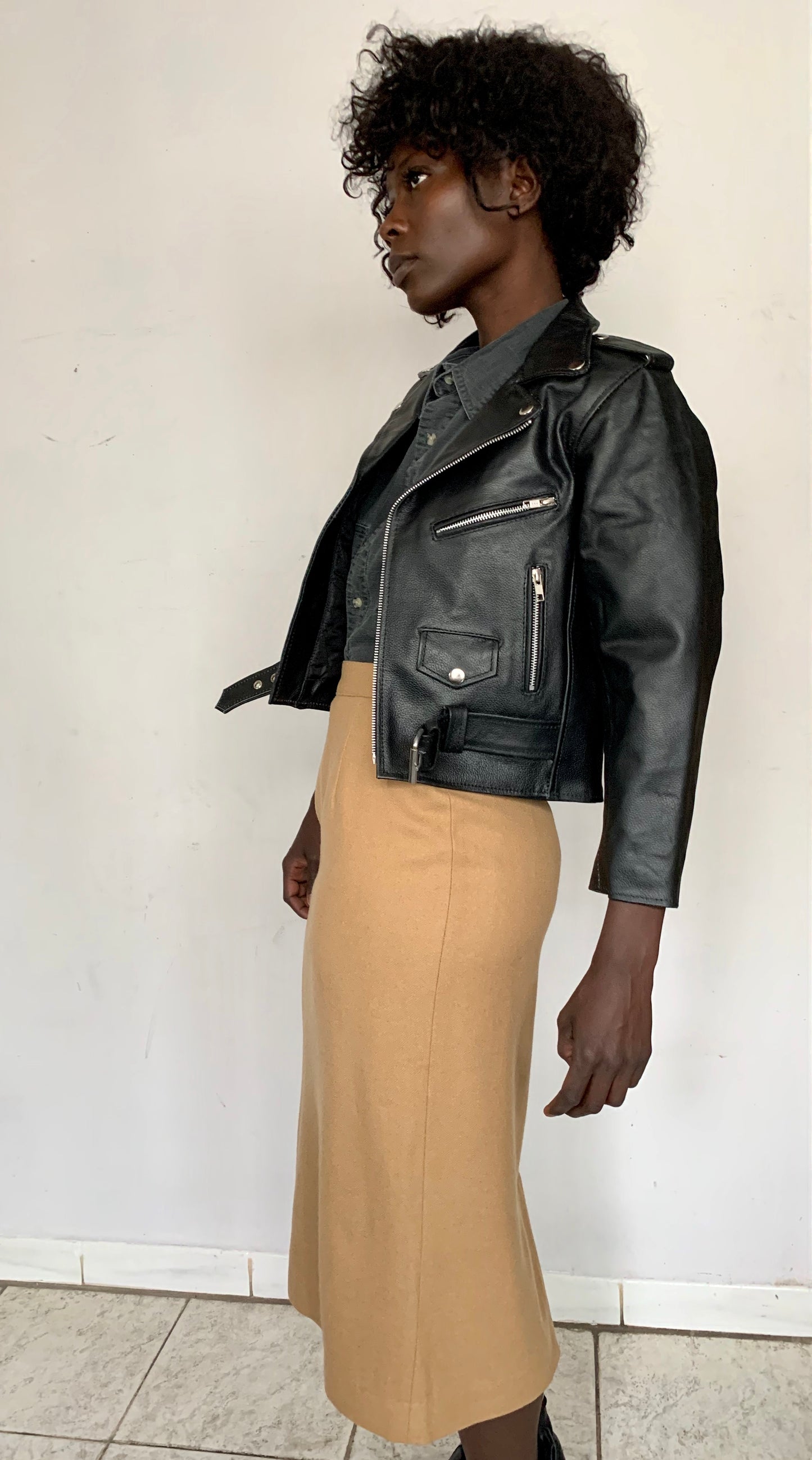 SALVAGED LEATHER CROPPED MOTO JACKET, JETT