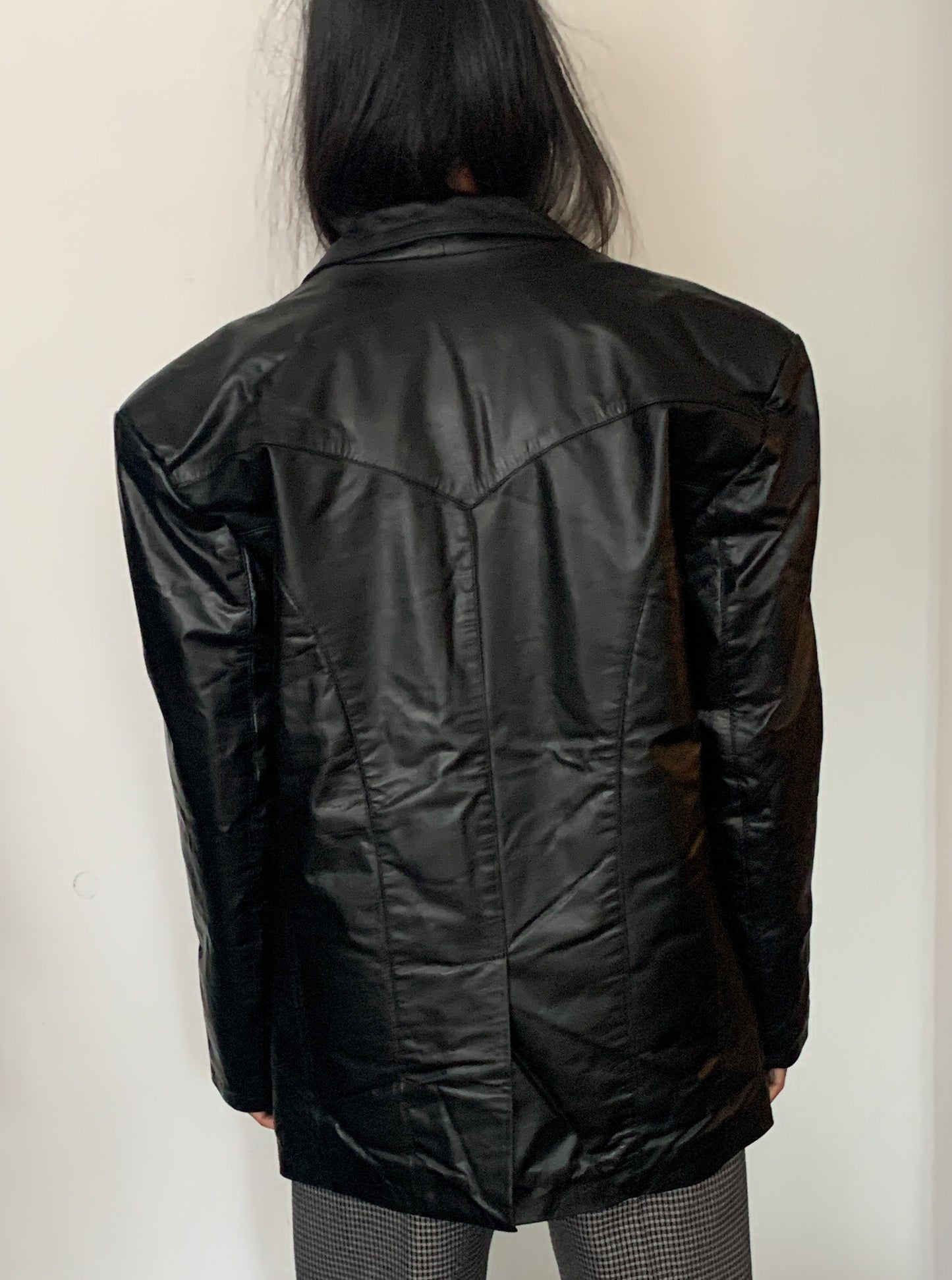 OVERSIZED BUFFALO LEATHER BLAZER