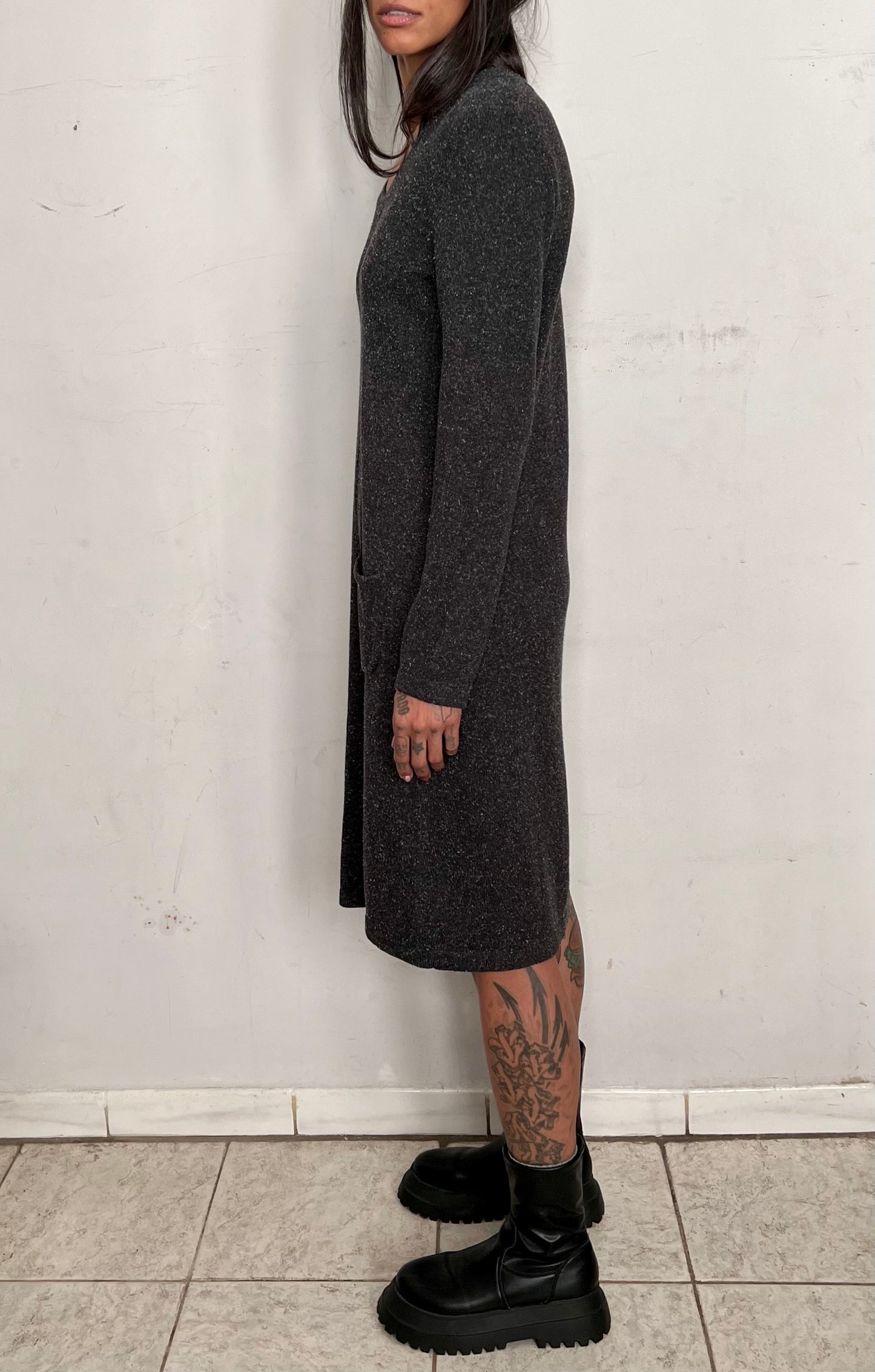 BILLOWY SLINKY MIDI DRESS, ASHTRAY