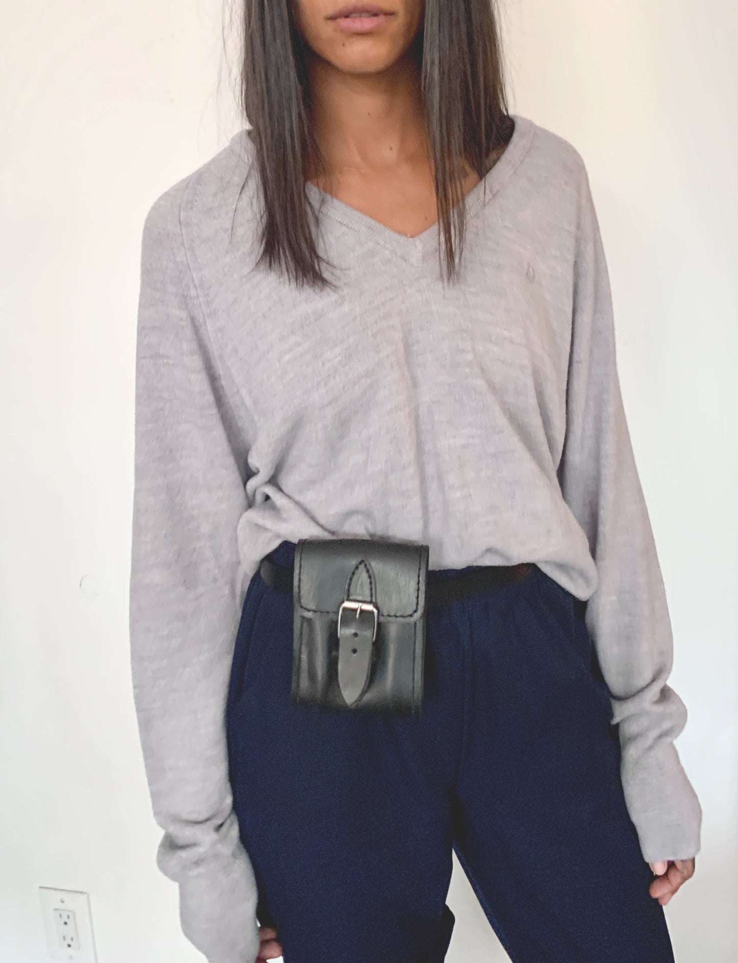 SALVAGED LEATHER BELT BAG