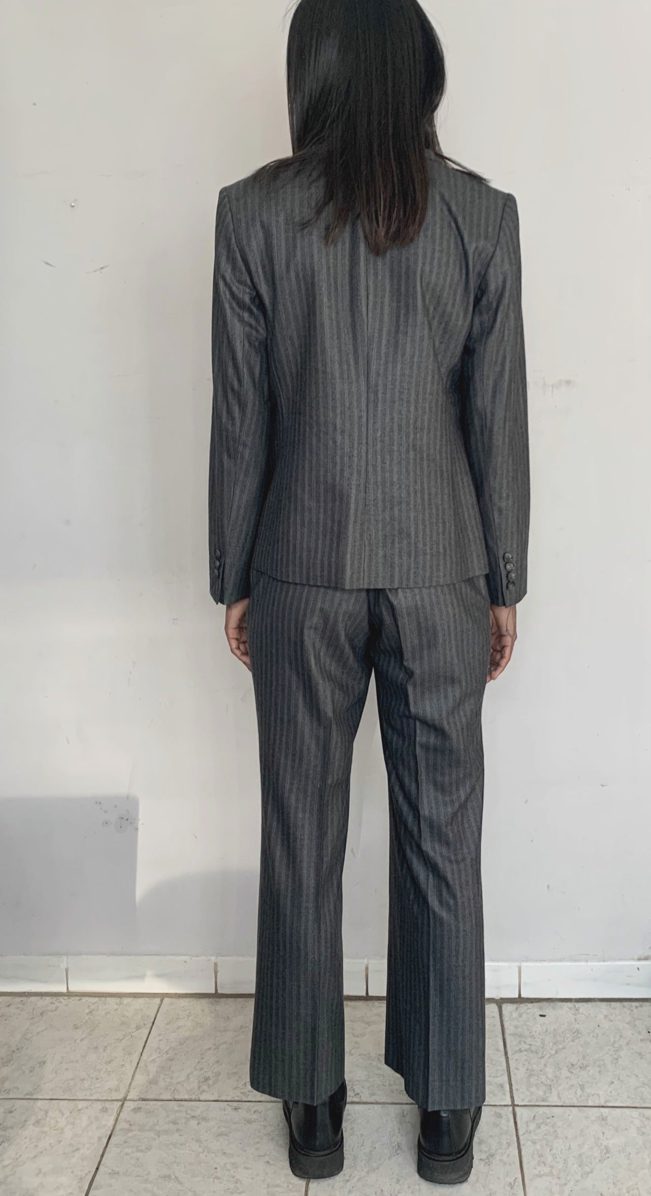 COTTON & WOOL STRIPED SUIT