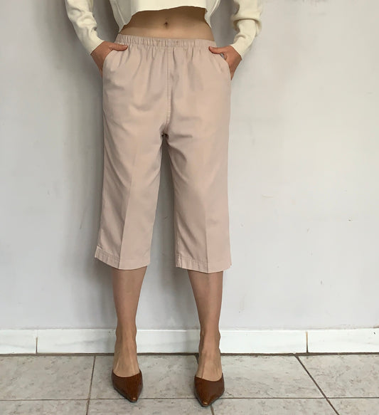 HIGH RISE CROPPED TROUSERS, ROSÉ