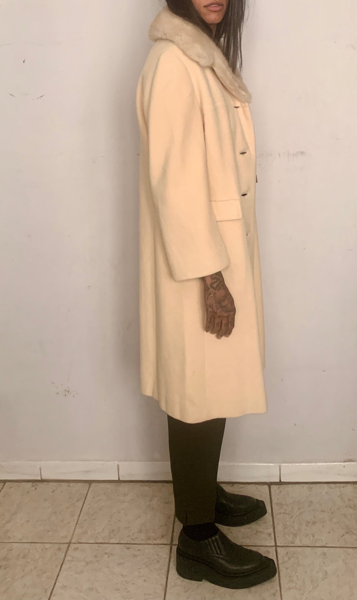 MOD CREAM WOOL COAT