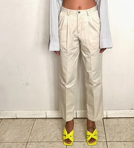 HIGH RISE PLEATED TROUSERS, SEASHELL