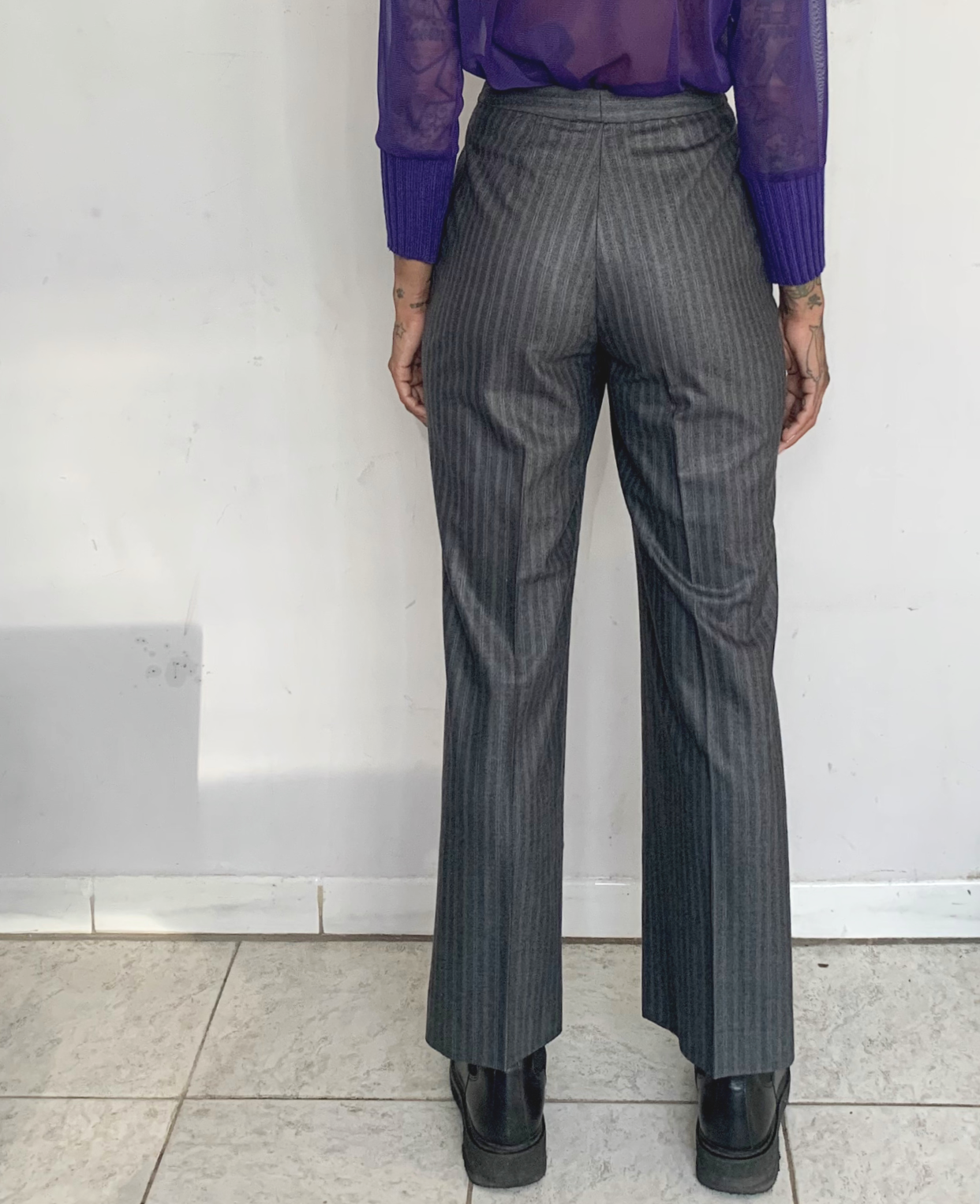 COTTON & WOOL STRIPED SUIT