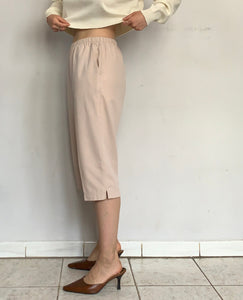 HIGH RISE CROPPED TROUSERS, ROSÉ