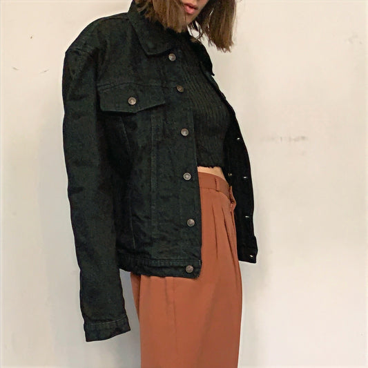 OVERSIZED DENIM UTILITY JACKET, NIGHT