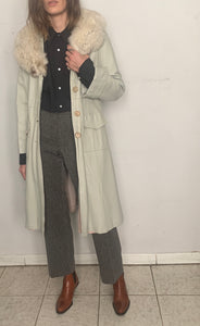 1970S LEATHER TRENCH, CLOUD