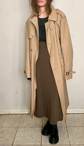 1970S OVERSIZED TRENCH, TRADITIONAL BEIGE