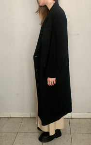 OVERSIZED STRUCTURED CASHMERE COAT, CHAR