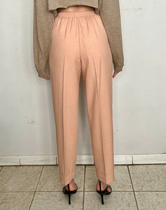 HIGH WAIST PRESSED TROUSERS, SMOKEY PEACH
