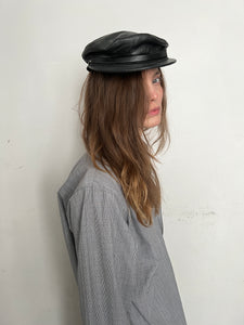 SALVAGED LEATHER FISHERMAN'S CAP