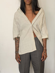 OVERSIZED LINEN OXFORD, BLONDE