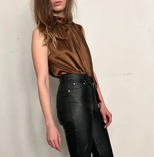 MAXMARA SILK BLOUSE, BOURBON