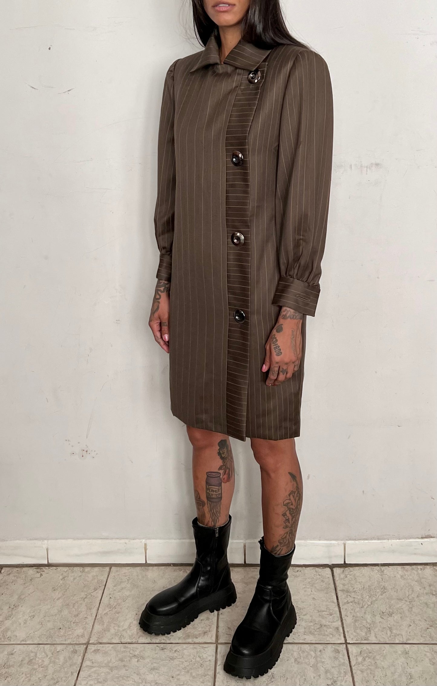 VINTAGE GIVENCHY PINSTRIPE SUIT DRESS