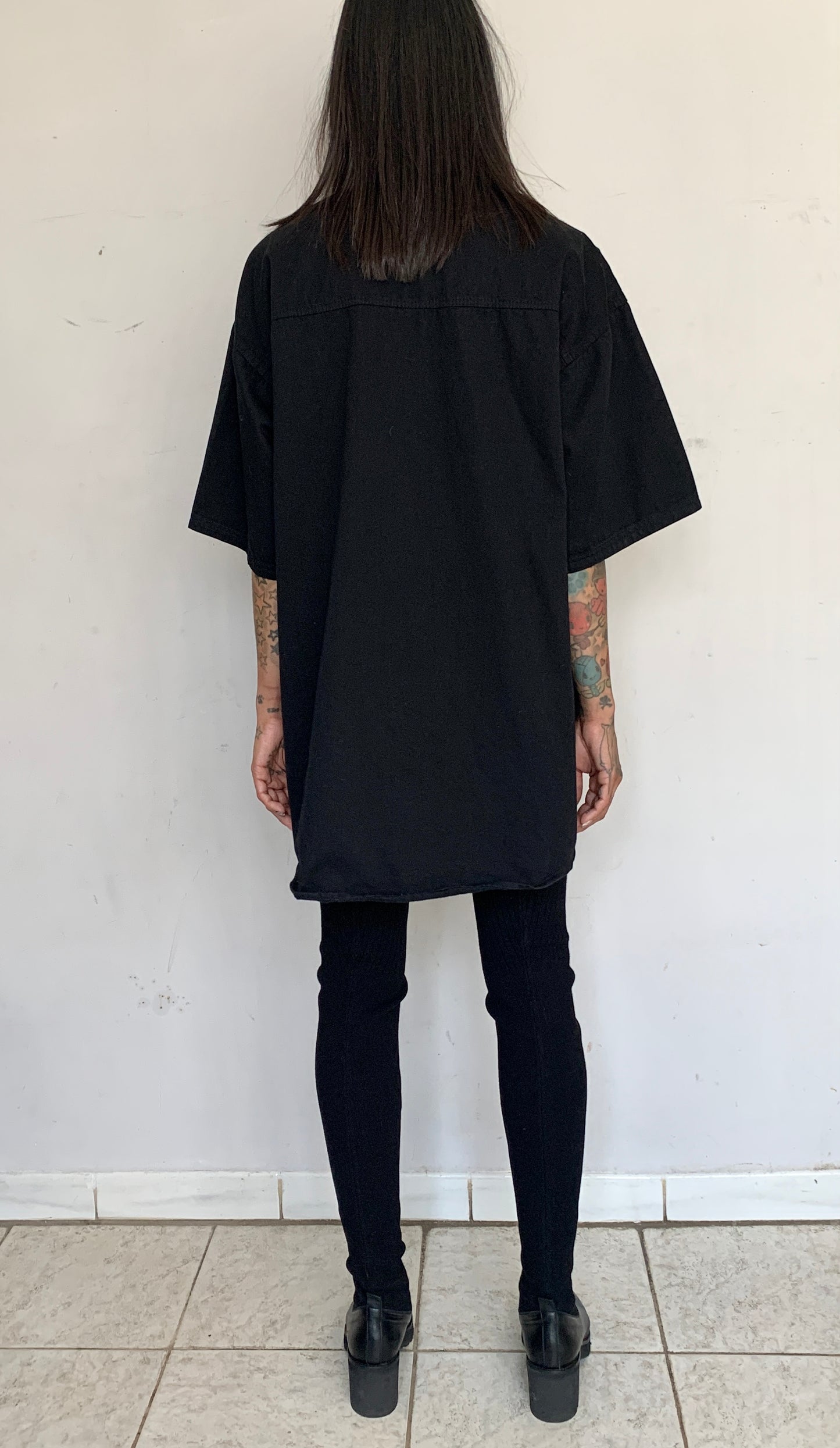 BLACKOUT OVERSIZED COTTON WORK SHIRT