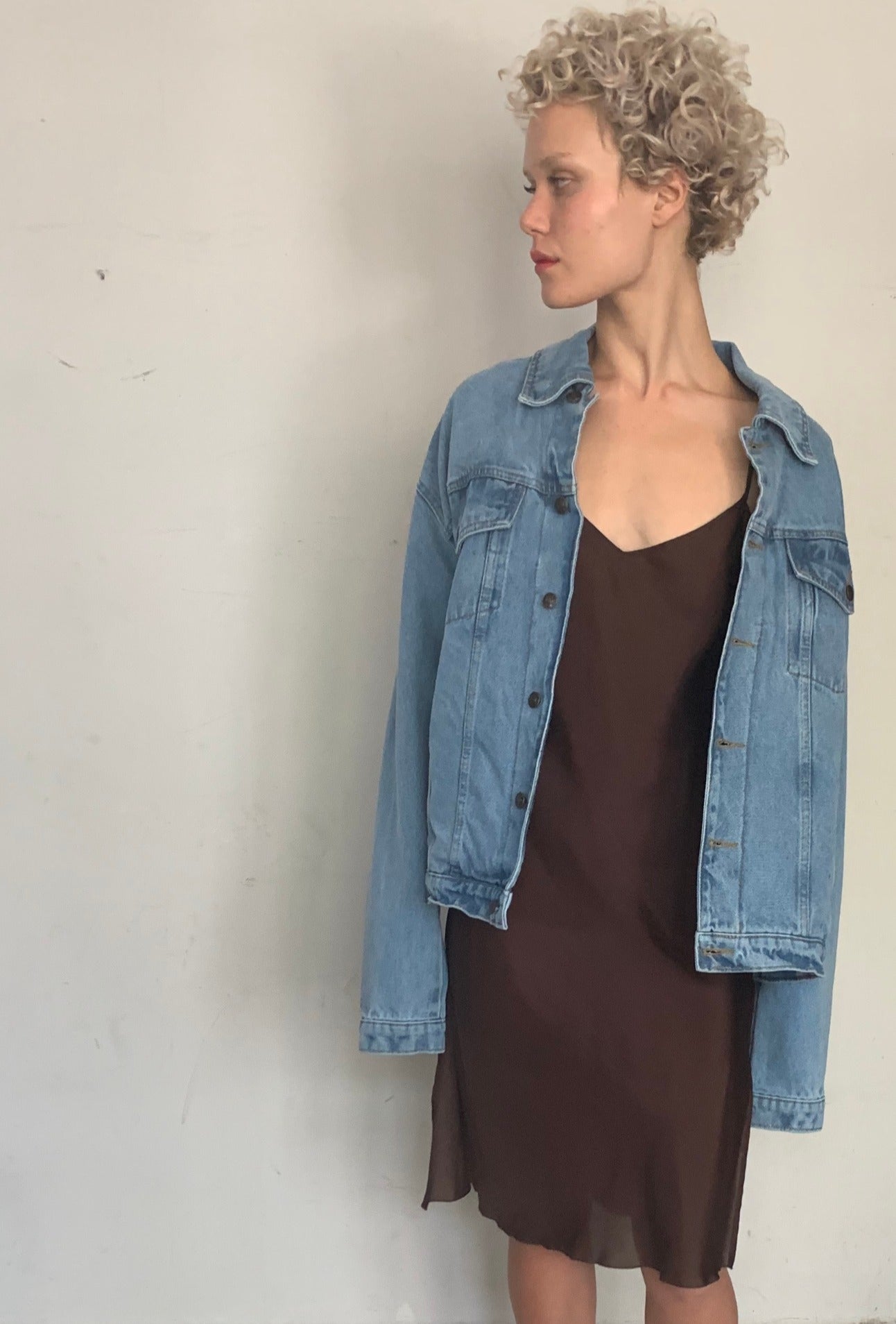 OVERSIZED DENIM UTILITY JACKET, SKY