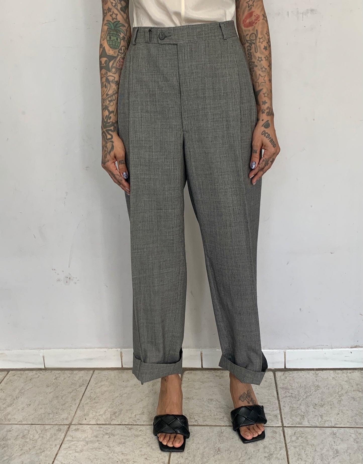 OVERSIZED BOXY SUIT, MINI HOUNDSTOOTH