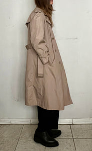 80S OVERSIZED TRENCH, TRADITIONAL TAUPE