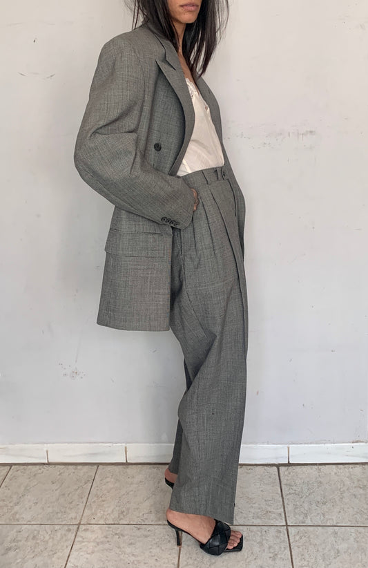 OVERSIZED BOXY SUIT, MINI HOUNDSTOOTH