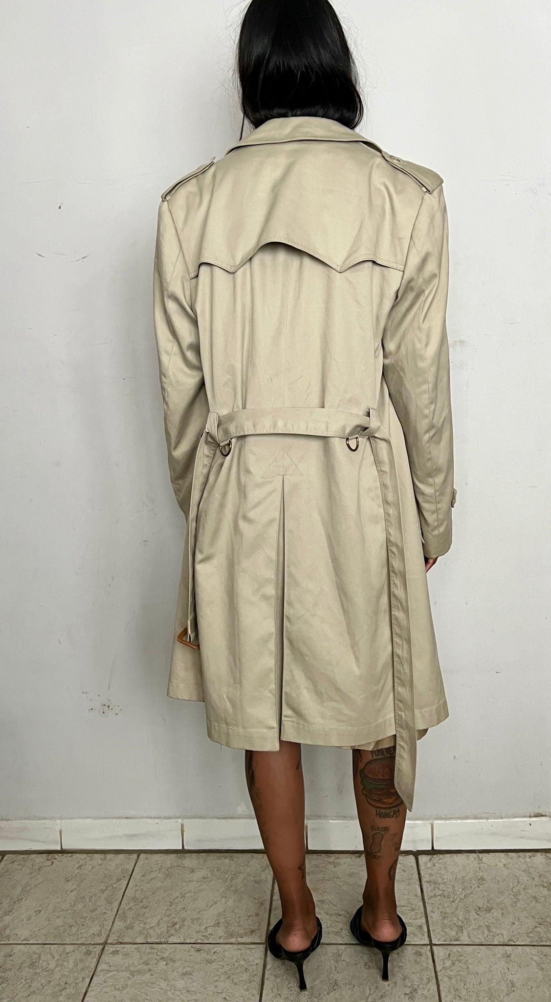 80S DIOR OVERSIZED TRENCH, GREIGE