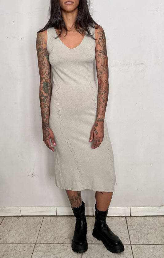 BODY CON KNIT MIDI DRESS, SEA FOAM