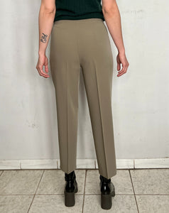 HIGH RISE PRESSED TROUSERS, TAUPE