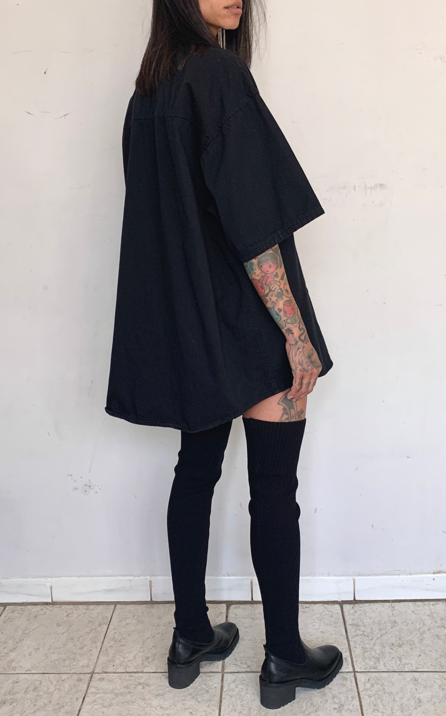 BLACKOUT OVERSIZED COTTON WORK SHIRT