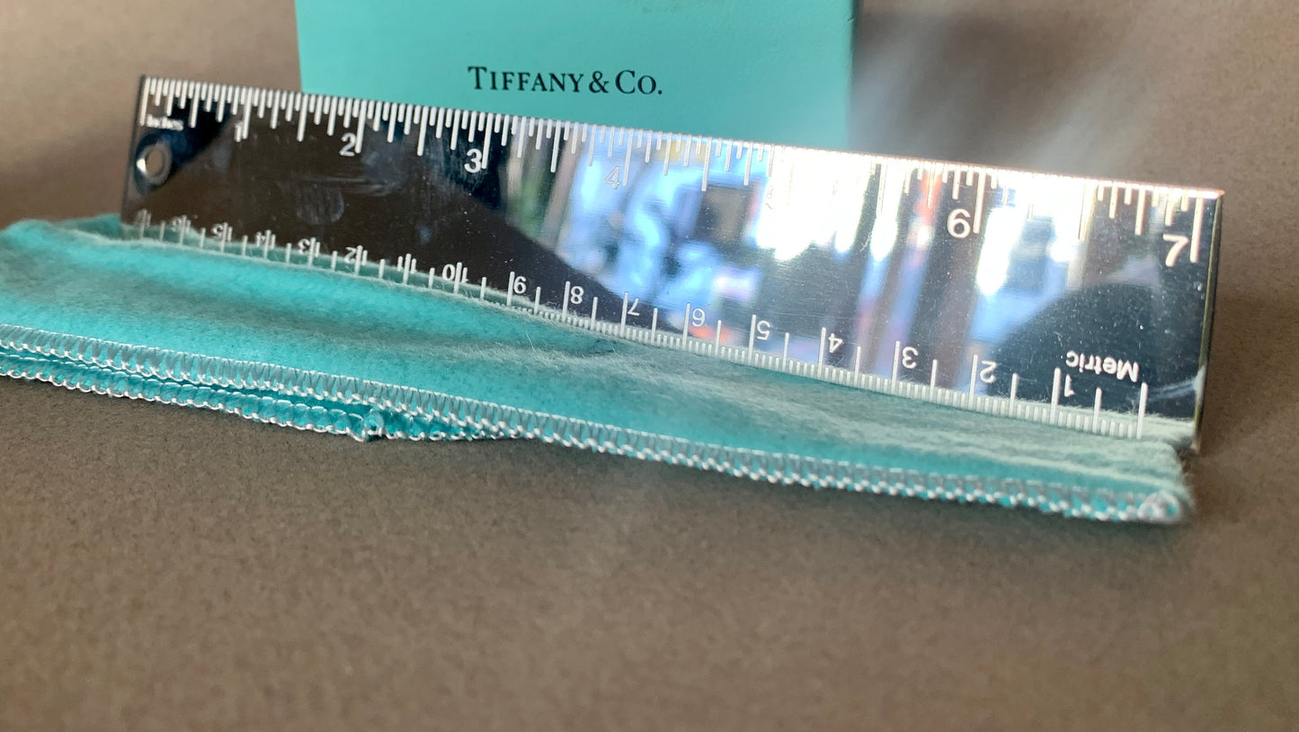 TIFFANY & CO SILVER PLATE MEASURING RULER