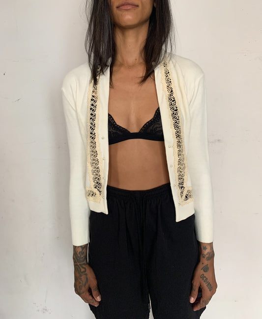 WWII ERA OPEN CARDIGAN, LACE
