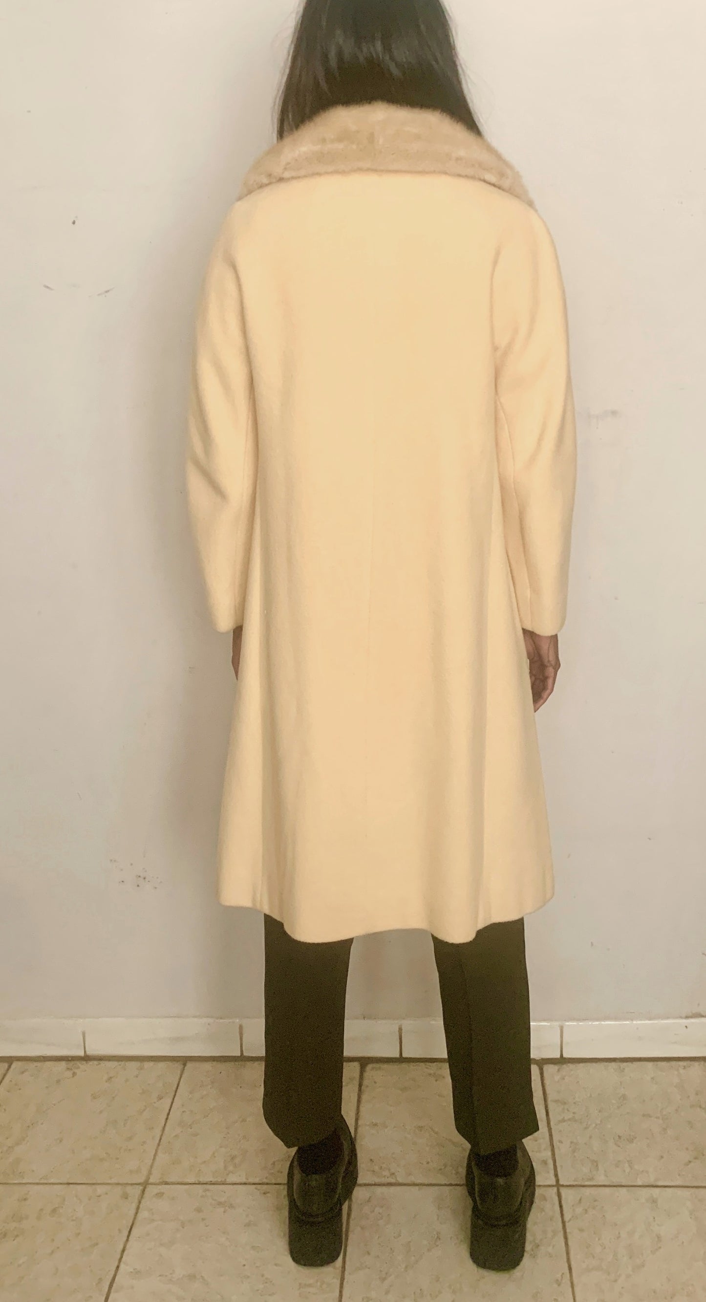 MOD CREAM WOOL COAT