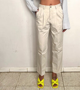 HIGH RISE PLEATED TROUSERS, SEASHELL