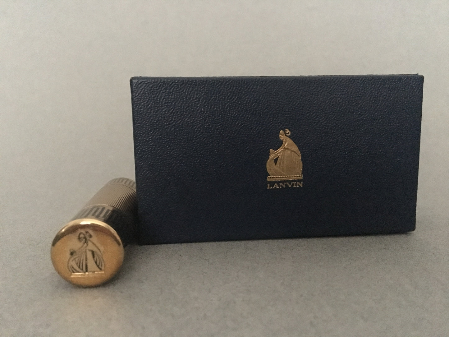 LANVIN BRASS PERFUME BOTTLE & BOX