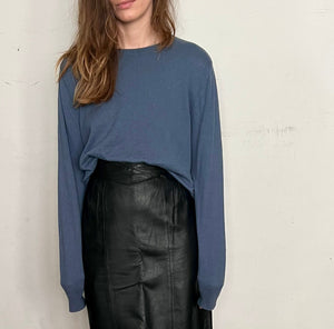 CUSTOM VTG CROPPED COTTON SWEATER, DUSK